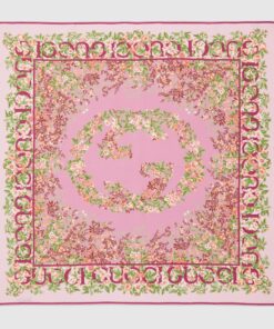 Gucci GG Printed silk carré scarf