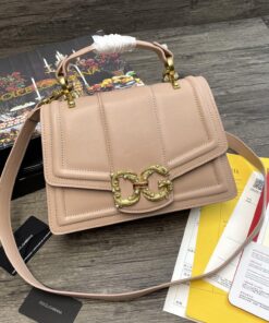 Dolce Gabbana DG Girls Bag In Quilted Nappa Beige For Women 10.6in/27cm DG