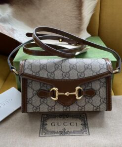 Gucci Children's Horsebit 1955 Mini Bag Beige For Women, Women's Bags 7in/18cm GG699296 92TCG 8563
