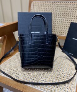 Saint Laurent Mini Toy Shopping Bag Black For Women, Women's Bags 7.1in/18cm YSL 712367AAAOH1000