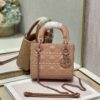 Christian Dior Mini Lady Dior Bag Cannage with Beaded Motif, Brown, For Women 18cm CD