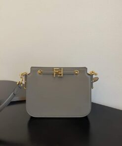 Fendi Touch Gray Bag For Woman 19cm/7.5in