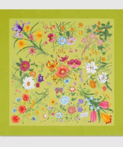 Gucci GG Printed silk carré scarf