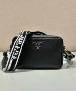 Prada Bag With Shoulder Strap Black For Women, Women's Bags 8.6in/22cm 1BH082_2DKV_F0002_V_3OM