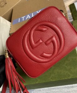 Gucci Soho Small Disco Bag Red For Women, Women's Bags, Shoulder And Crossbody Bags 8in/21cm GG 308364