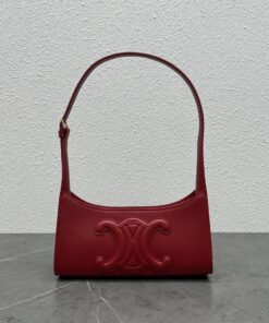 Celine Cuir Triomphe Shoulder Bag Red For Women 9.4in/24cm