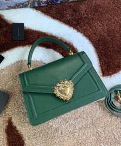 Dolce Gabbana small Devotion Bag Green For Women 19cm/ 7.5inches