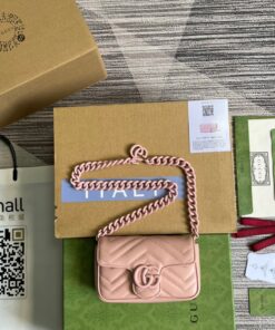Gucci Marmont Super Mini Bag Pink For Women, Women's Bags 6.2in/17cm GG
