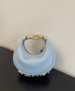 Fendi Nano Fendigraphy Blue For Women, Women's HandBags 6.7in/17cm FF 7AS089