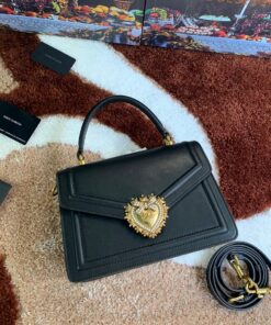 Dolce Gabbana small Devotion Bag Black For Women 19cm/ 7.5inches