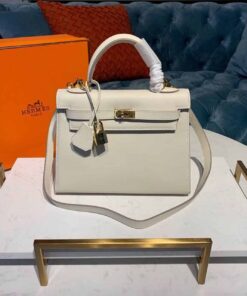 Hermes Kelly Craie For Women Gold Toned Hardware 10in/25cm