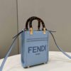 Fendi Sunshine Shopper Blue Mini Bag For Woman 13cm/5in