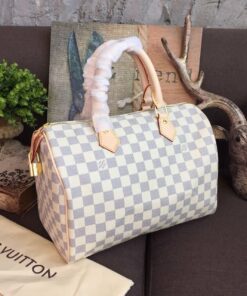 Louis Vuitton Speedy 30 Damier Azur Canvas For Women, Women's Handbags 11.8in/30cm LV N41370