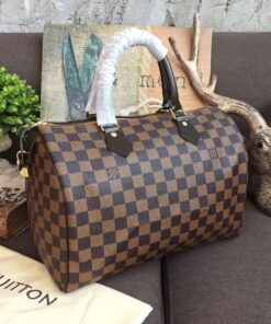 Louis Vuitton Speedy 30 Bag Damier Ebene Canvas For Women 11.8in/30cm Brown LV N41364