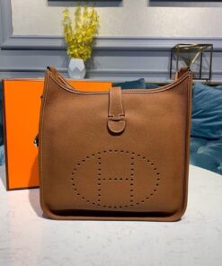 Hermes Evelyne III 29 Bag Brown With Silver-Toned Hardware For Women, Women’s Shoulder And Crossbody Bags 11.4in/29cm H073599CC37