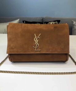 Saint Laurent Kate Medium Reversible Chain Bag Brown For Women 28.5in/11.2cm YSL 5538041S78W7761