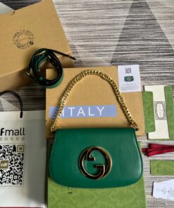 Gucci Blondie Shoulder Bag Green For Women, Women's Bags 11in/28cm GG