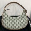 Celine Ava Bag In Triomphe Canvas Green For Women 9in/23cm