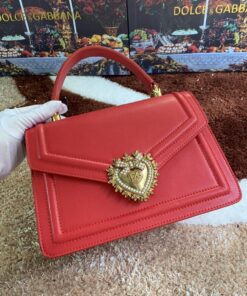 Dolce Gabbana small Devotion Bag Red For Women 19cm/ 7.5inches