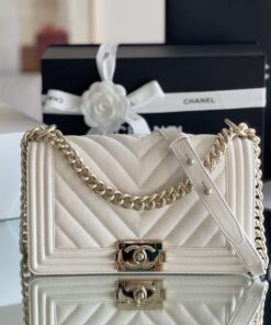 Chanel Medium Classic Flap Bag 25cm White For Women A67086