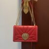 Dolce Gabbana Large Devotion Bag In Quilted Nappa Red For Women 10in/26cm DG BB6651AV96787124