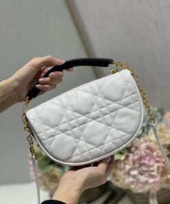 Christian Dior Small Dior Vibe Hobo Bag White Cannage White For Women 20cm CD M7200ONOA_M879