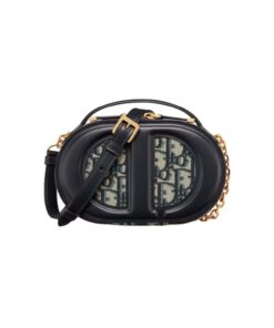Dior CD Signature Oval Camera Bag Blue For Women S2201UTZQ_M928- 18 Cm/ 7 Inches