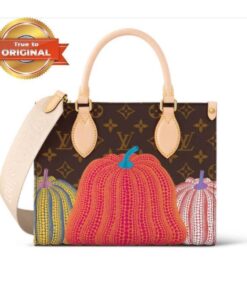 [True-to-ORIGINAL] Louis Vuitton LV x YK OnTheGo MM Bag Brown For Women 13.8in/35cm M46466