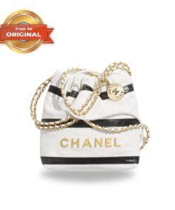 [True-to-ORIGINAL] Chanel 22 Mini Bag White And Black For Women AS3980 B16652 NY081 - 7.8 Inches/20 Cm