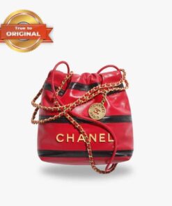 [True-to-ORIGINAL] Chanel 22 Mini Bag Red And Black For Women AS3980 B16652 NY215 - 7.8 Inches/20 Cm