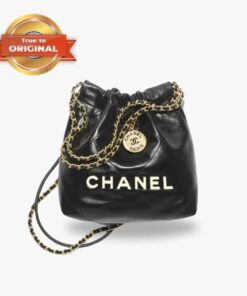 [True-to-ORIGINAL] Chanel 22 Mini Bag Black For Women AS3980 B09859 94305 - 7.8 Inches/20 Cm
