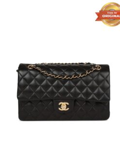 [True-to-ORIGINAL] Chanel Classic Flap Bag Black For Women 10.2in/26cm