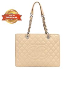 [True-to-ORIGINAL] Chanel Classic Tote Bag Beige For Women 13.3in/34cm