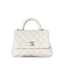 Chanel Coco Handle Mini Bag White For Women 5,1in/13cm