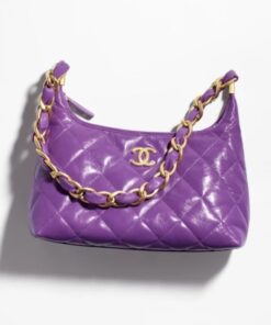 Chanel Small Hobo Purple Bag For Women 10.1 Inches/ 26 Cm AS4912 B16897 NY564