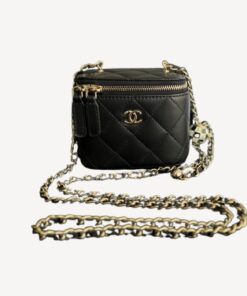 Chanel Vanity With Chain Black For Women 4.3in/11cm