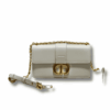Christian Dior 30 Montaigne East West Bag With Chain White For Women 8.5in/21.5cm