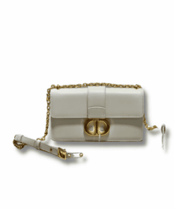 Christian Dior 30 Montaigne East West Bag With Chain White For Women 8.5in/21.5cm