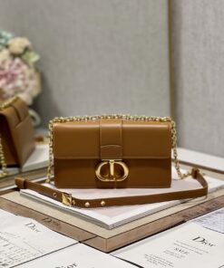 Christian Dior 30 Montaigne East West Bag With Chain Brown For Women 8.5in/21.5cm