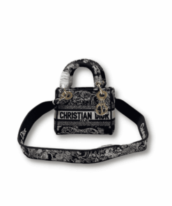 Dior Mini Lady D-Lite Bag Black For Women 6.5in/17cm