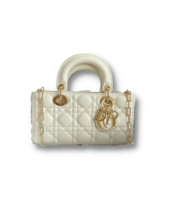 Christian Dior Small Lady D-Joy Bag White For Women 8.7in/22cm