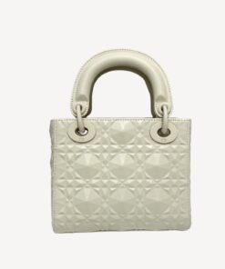 Christian Dior Mini Lady Bag White For Women 6.5in/17cm
