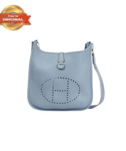 [True-to-ORIGINAL] Hermes Evelyne III 29 Bag Light Blue With Silver-Toned Hardware For Women, Women's Shoulder And Crossbody Bags 11.4in/29cm H056277CK18