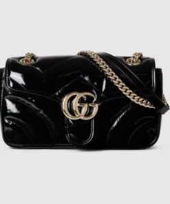 Gucci GG Marmont Small Shoulder Black For Women 10 Inches/ 25.4 Cm - 443497 0AAA9 1000