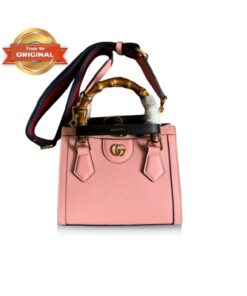 [True-to-ORIGINAL] Gucci Diana Mini Tote Bag Pink For Women, Women’s Bags 7.9in/20cm GG ‎702732 U3ZDT 5479