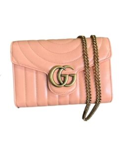 Gucci GG Marmont Matelasse Shoulder Bag Pink  For Women 20cm / 7.9in