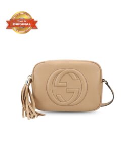 [True-to-ORIGINAL] Gucci Soho Small Disco Bag Beige For Women 8in/21cm GG 308364
