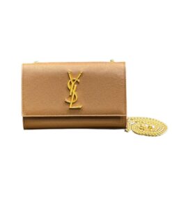 Saint Laurent Kate Small Chain Bag Brown For Women 7.8in/20cm