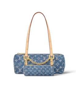 Louis Vuitton Papillon Blue Denim For Women M46830 - 10.6 Inches / 26.9 Cm