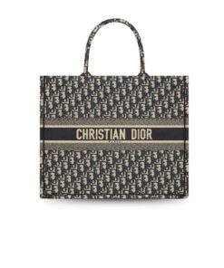 Dior Large Dior Book Tote Blue For Women 16.5 Inches/ 42 Cm M1286ZRIW_M828